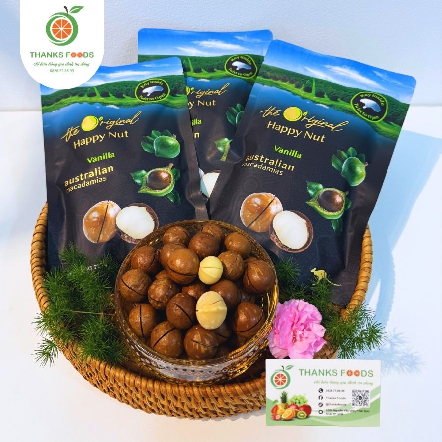 Hạt Macca Happy Nut Úc Vị Vanilla 2 Hạt Macca Happy Nut Úc Vị Vanilla - Ảnh 2