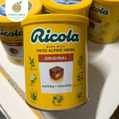 Kẹo Ngậm Ho Thảo Mộc Ricola Swiss Alpine Herbs 6 Kẹo ngậm ho Ricola Thụy Sĩ