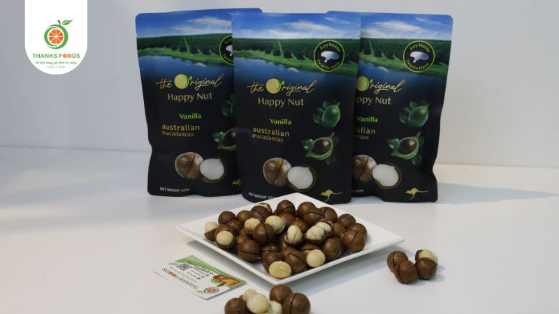Hạt Macca Happy Nut Úc Vị Vanilla 10 Hạt Macca Happy Nut Úc Vị Vanilla
