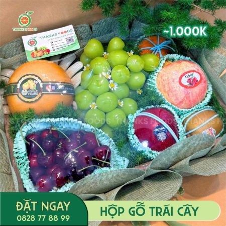 M077 Hộp Gỗ Trái Cây